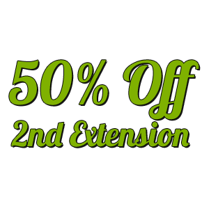 50% off second Extension