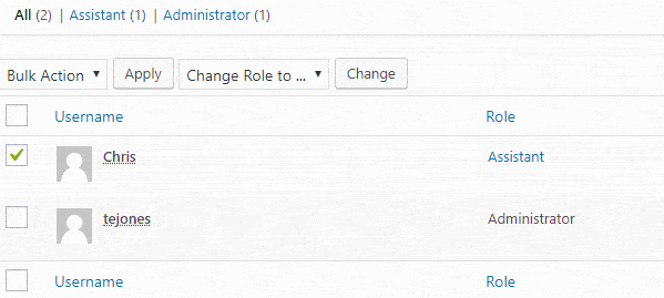 Change to custom role