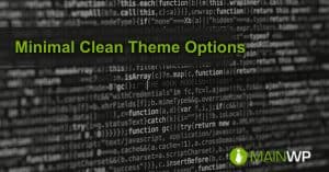 Minimal Clean Theme Options for your Child Sites