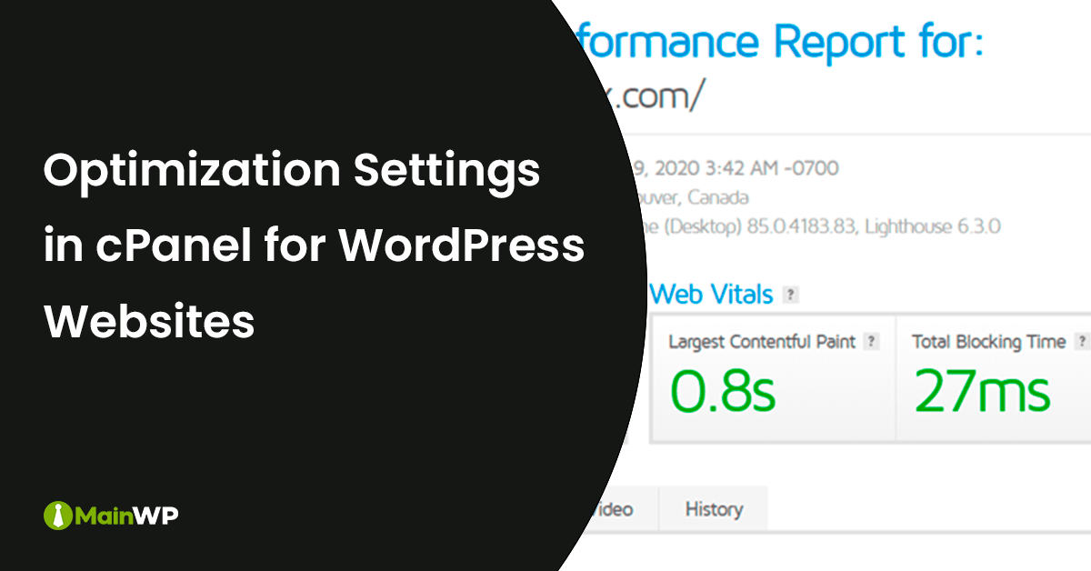 Performance Settings in cPanel