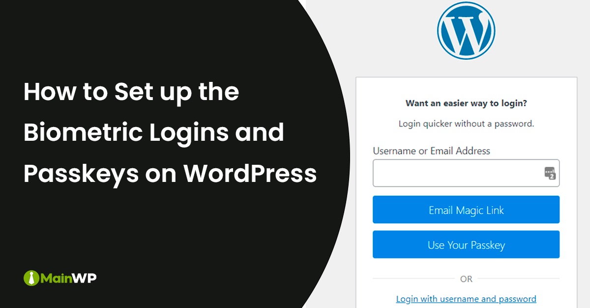 Set up Biometric Logins and Passkeys on WordPress