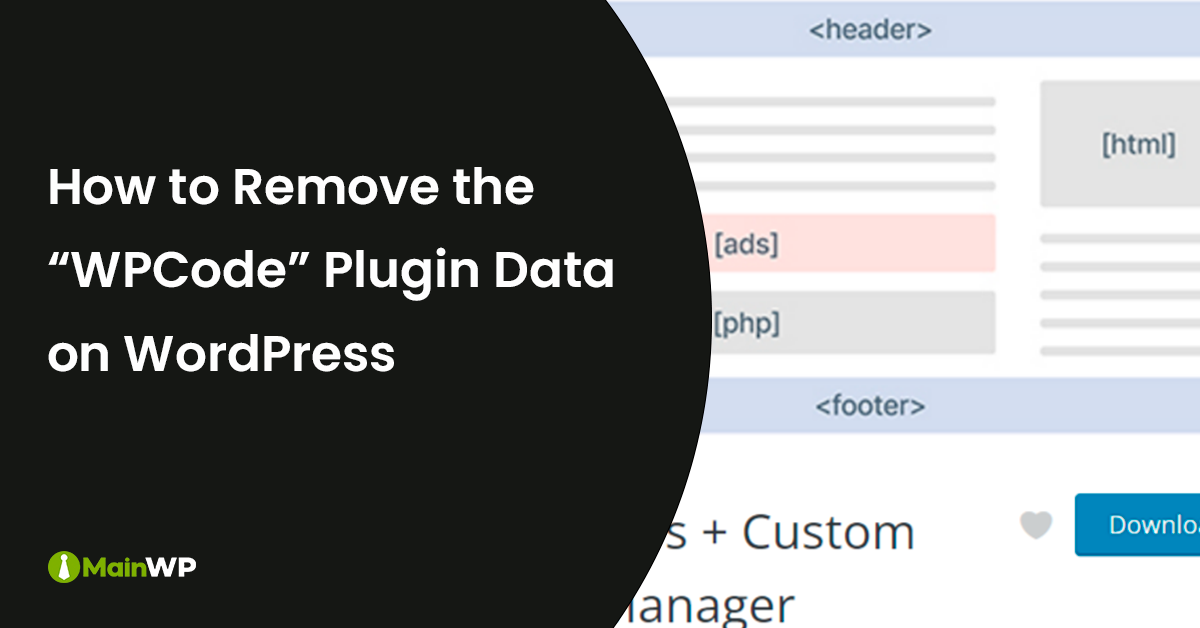 Remove WPCode WordPress Plugin Data