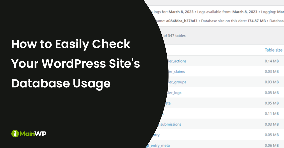 How to Easily Check Your WordPress Site's Database Usage