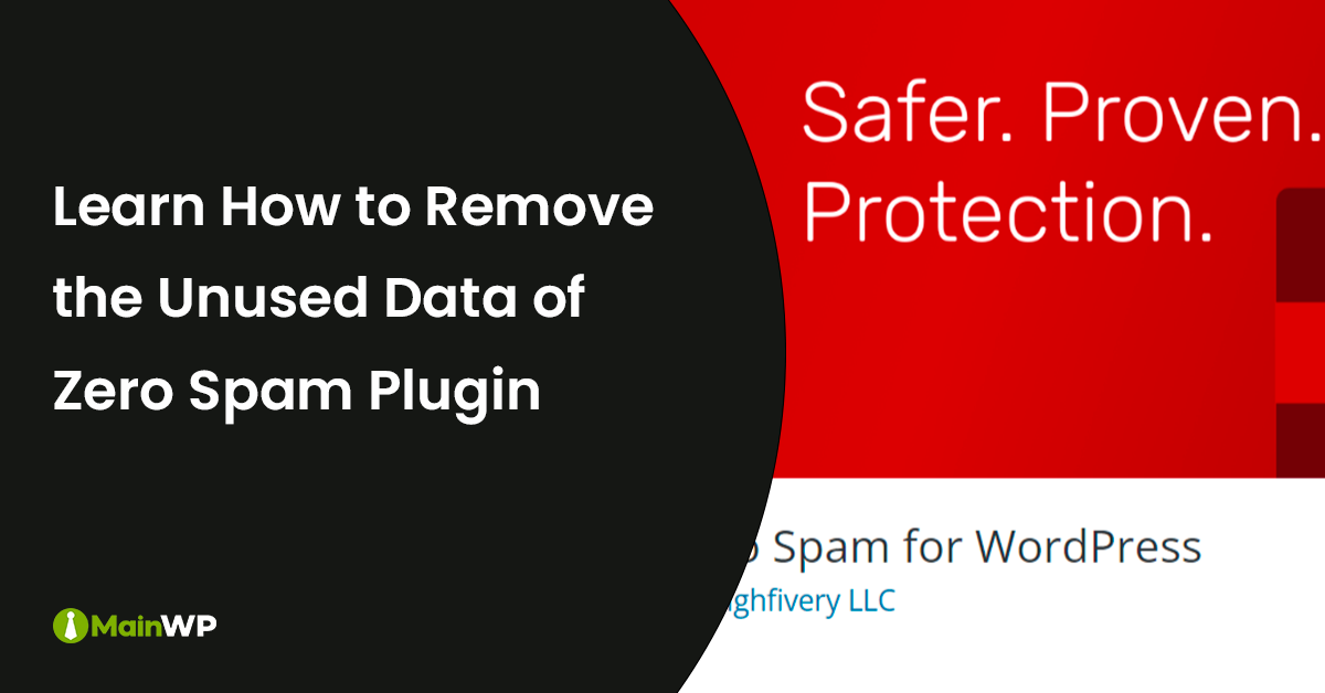Remove Zero Spam Plugin Unused Data
