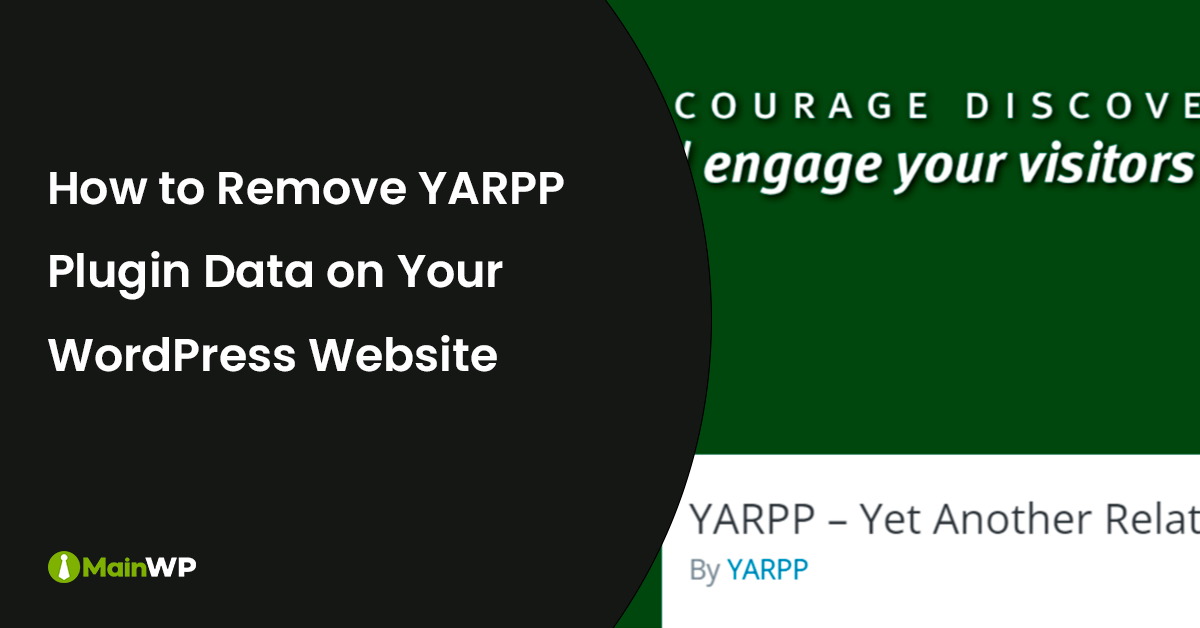 Remove YARPP Plugin Data on WordPress