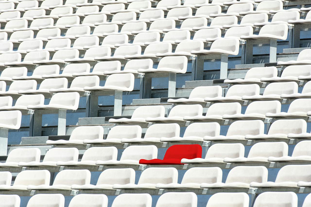 One Red Chair in Tribune